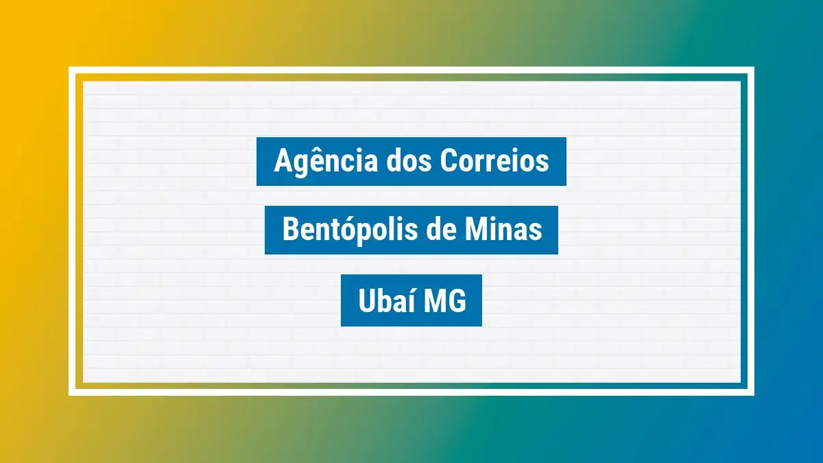 Imagem ilustrativa agência dos correios bentópolis de minas ubaí mg