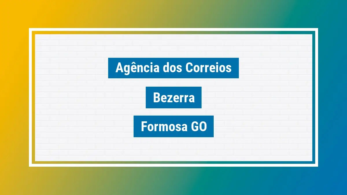 Imagem ilustrativa agência dos correios bezerra formosa go