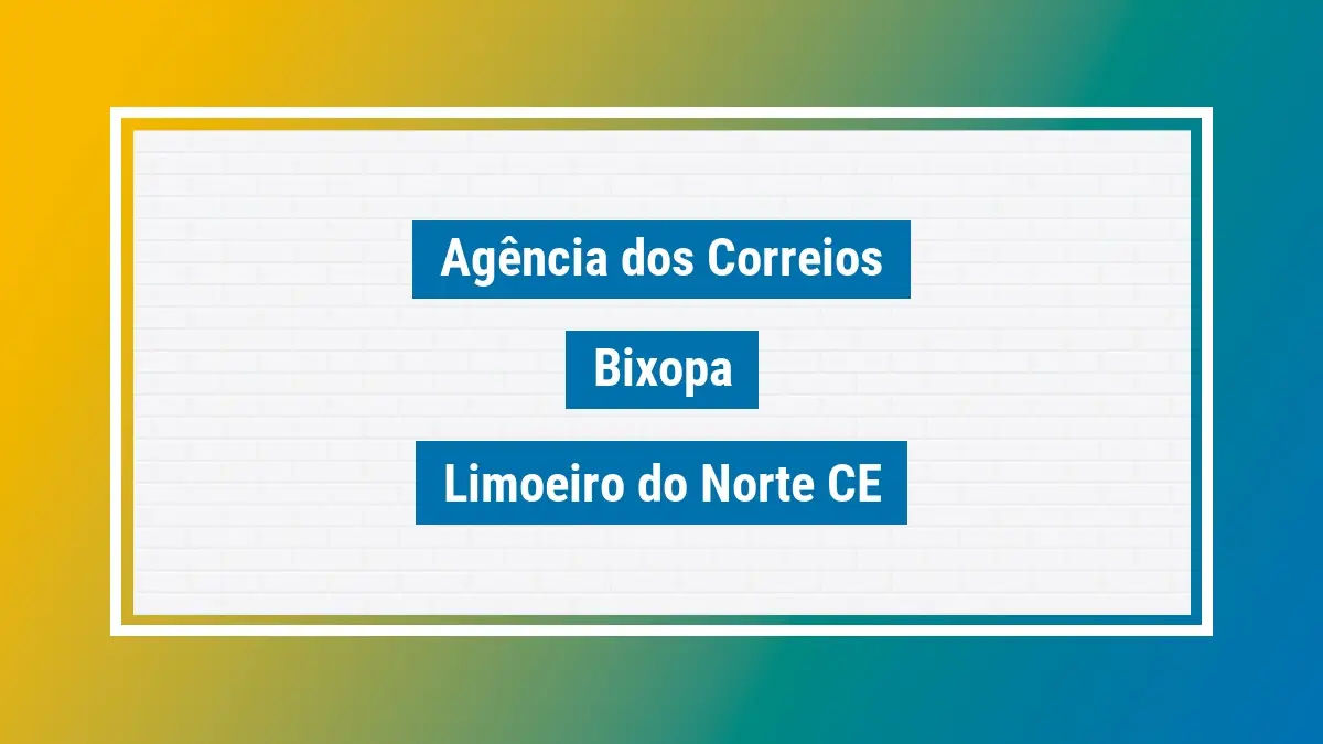 Imagem ilustrativa agência dos correios bixopa limoeiro do norte ce