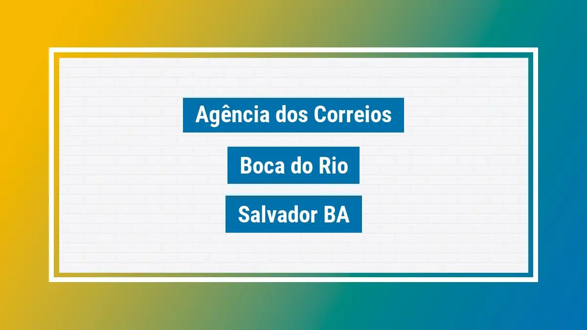 Imagem ilustrativa agência dos correios boca do rio salvador ba