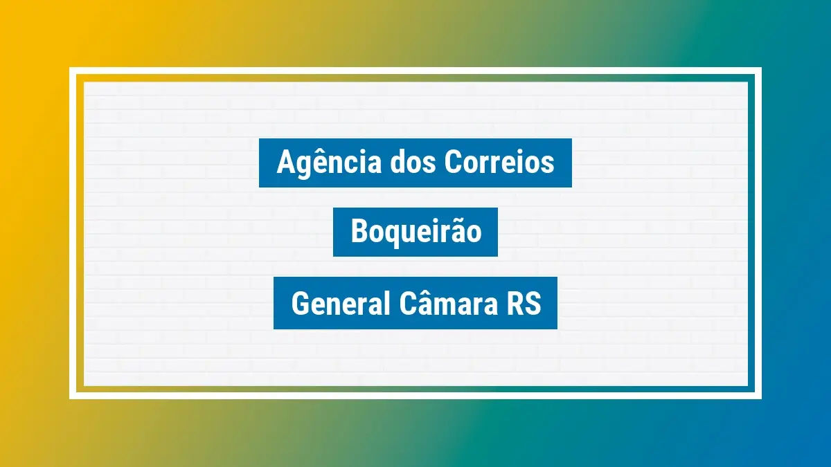 Imagem ilustrativa agência dos correios boqueirão general câmara rs