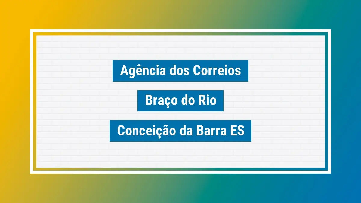 Imagem ilustrativa agência dos correios braço do rio conceição da barra es