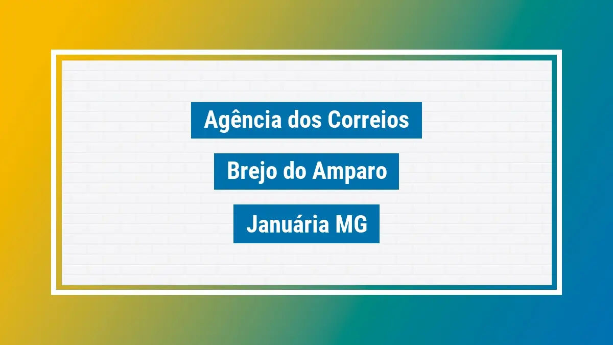 Imagem ilustrativa agência dos correios brejo do amparo januária mg