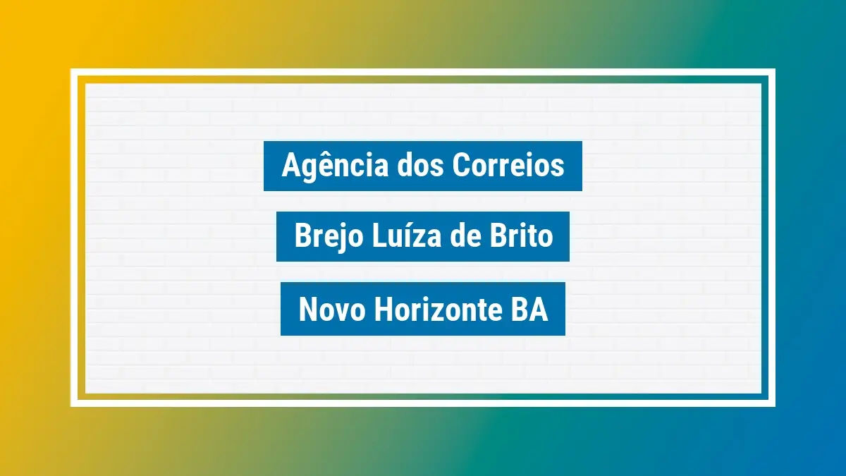 Imagem ilustrativa agência dos correios brejo luíza de brito novo horizonte ba