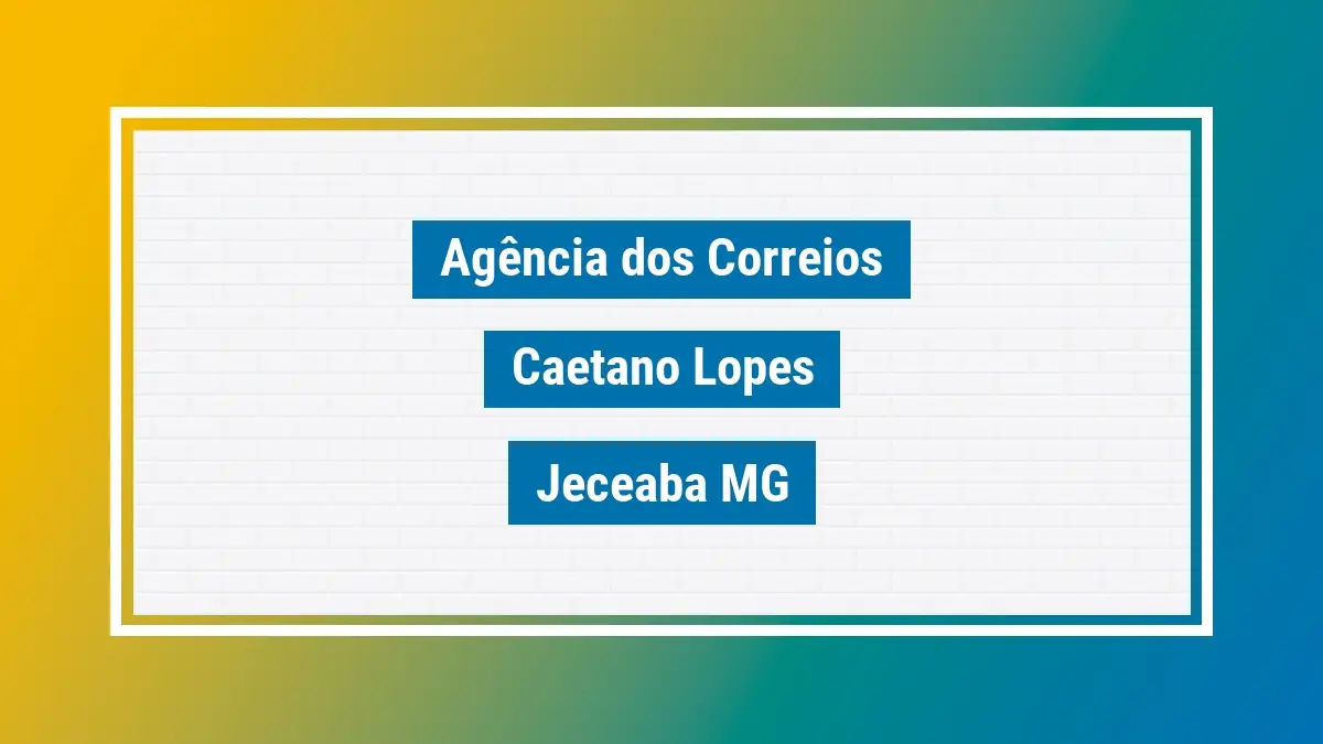 Imagem ilustrativa agência dos correios caetano lopes jeceaba mg
