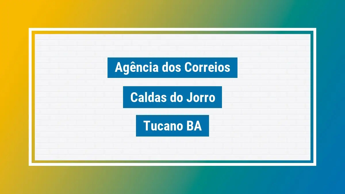 Imagem ilustrativa agência dos correios caldas do jorro tucano ba