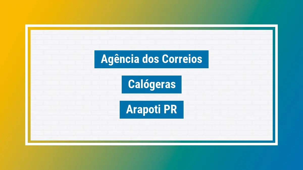 Imagem ilustrativa agência dos correios calógeras arapoti pr