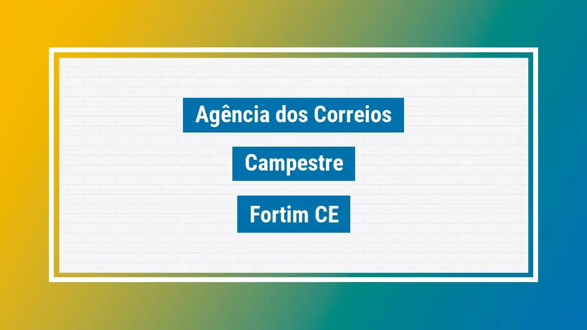 Imagem ilustrativa agência dos correios campestre fortim ce