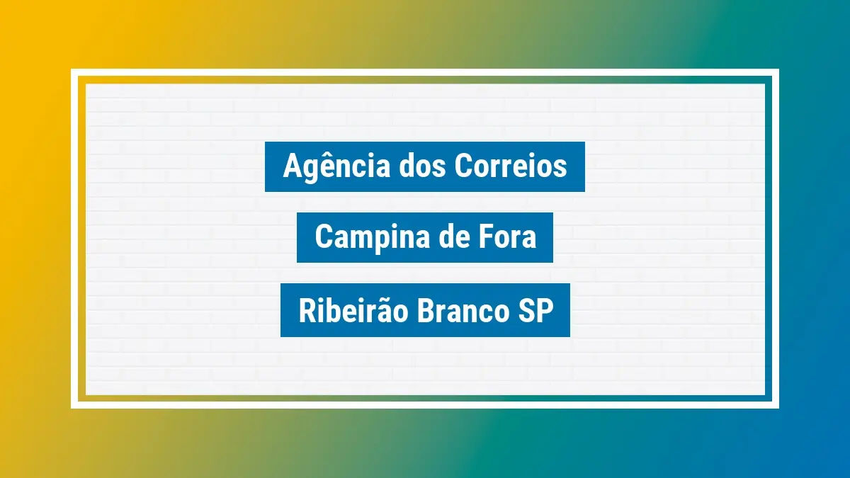 Imagem ilustrativa agência dos correios campina de fora ribeirão branco sp
