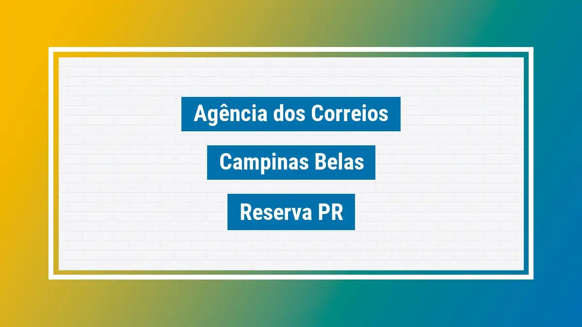 Imagem ilustrativa agência dos correios campinas belas reserva pr