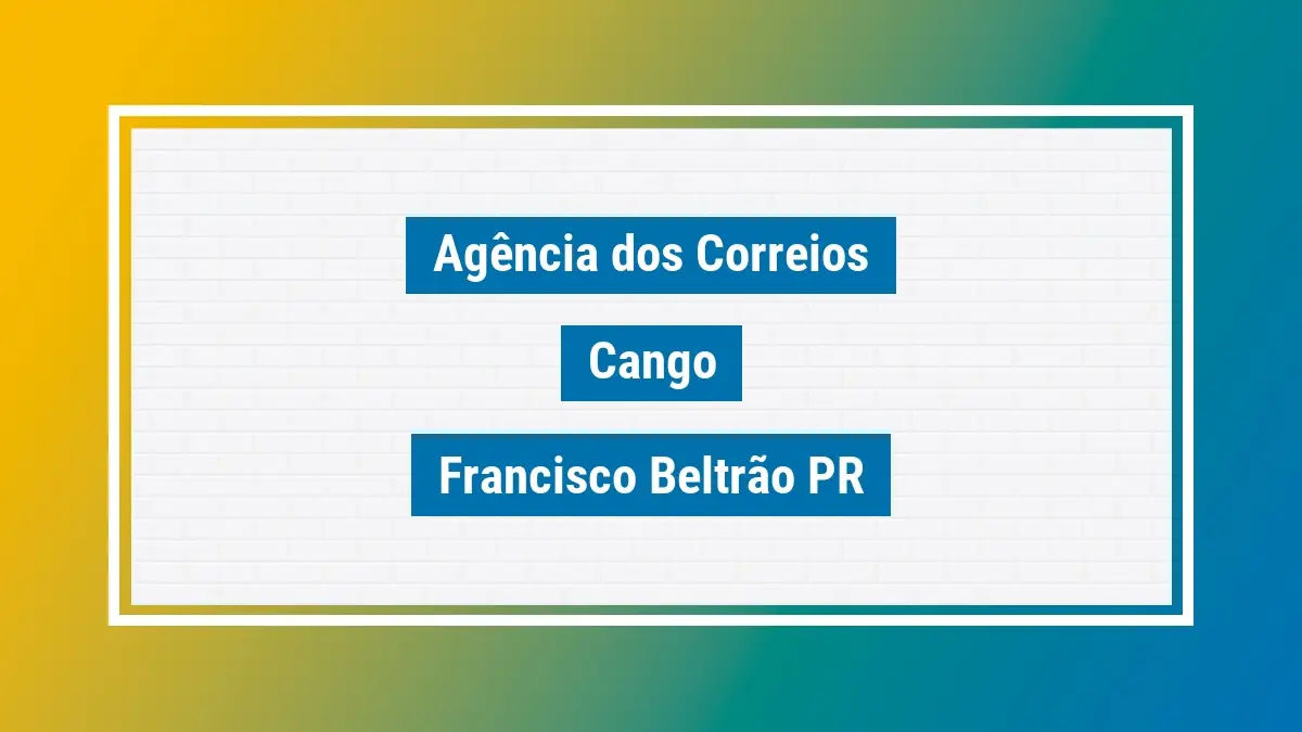 Imagem ilustrativa agência dos correios cango francisco beltrão pr