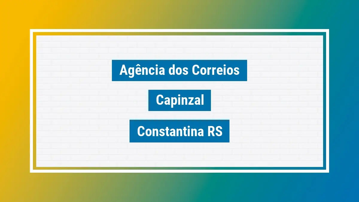 Imagem ilustrativa agência dos correios capinzal constantina rs