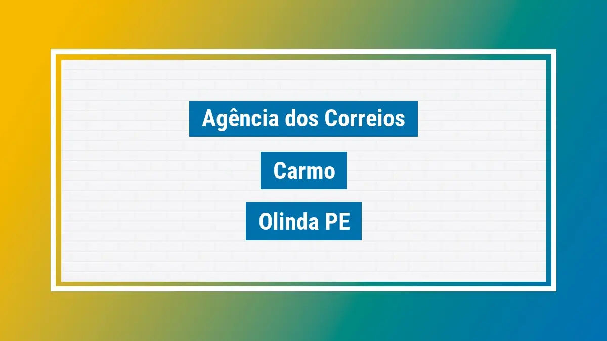Imagem ilustrativa agência dos correios carmo olinda pe