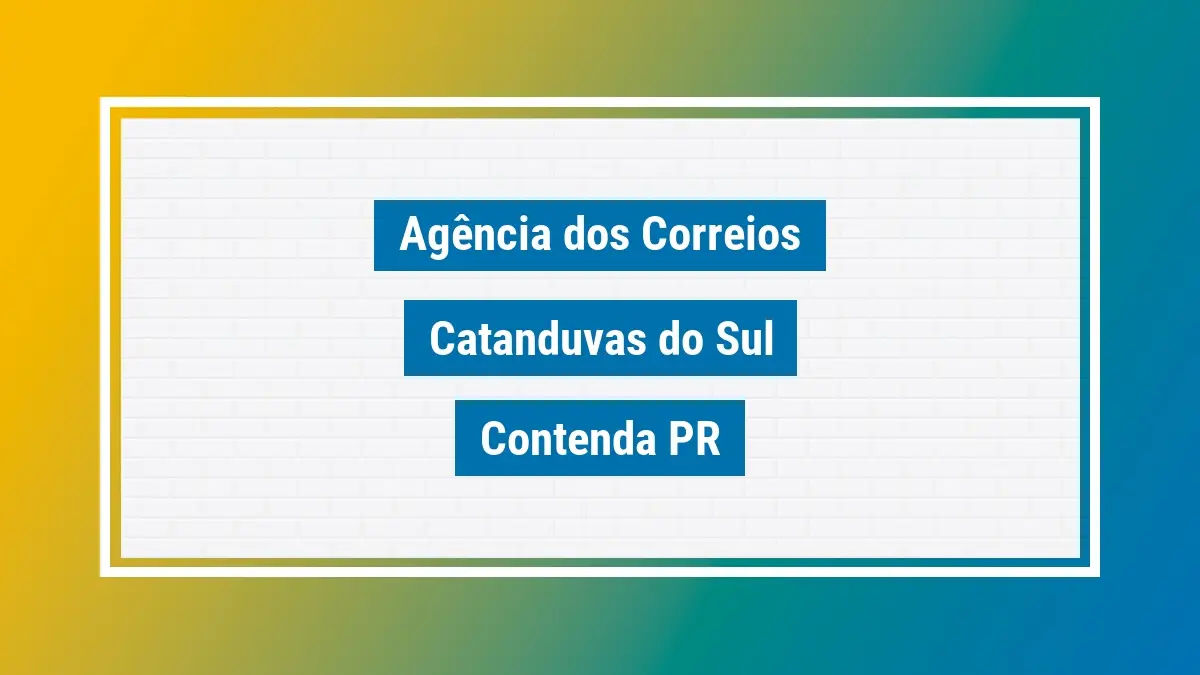 Imagem ilustrativa agência dos correios catanduvas do sul contenda pr