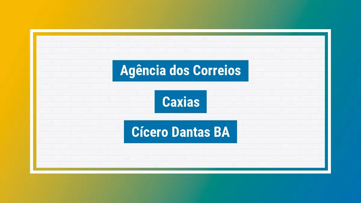 Imagem ilustrativa agência dos correios caxias cícero dantas ba