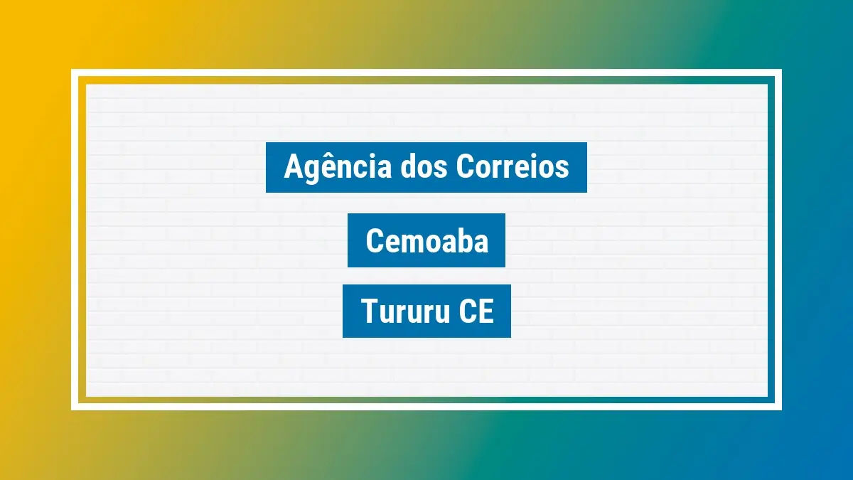 Imagem ilustrativa agência dos correios cemoaba tururu ce
