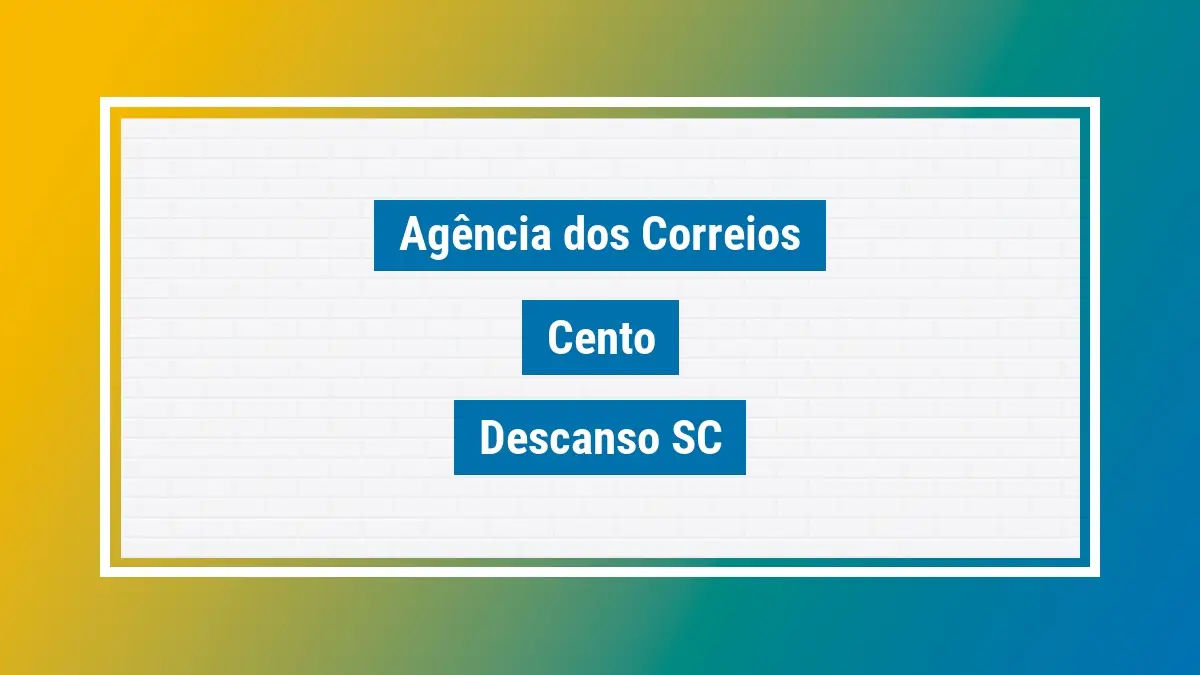 Imagem ilustrativa agência dos correios cento descanso sc