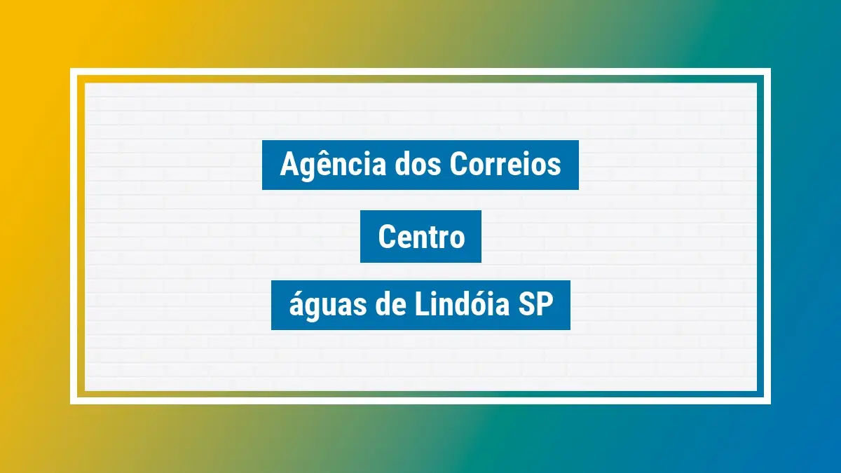 Imagem ilustrativa agência dos correios centro águas de lindóia sp