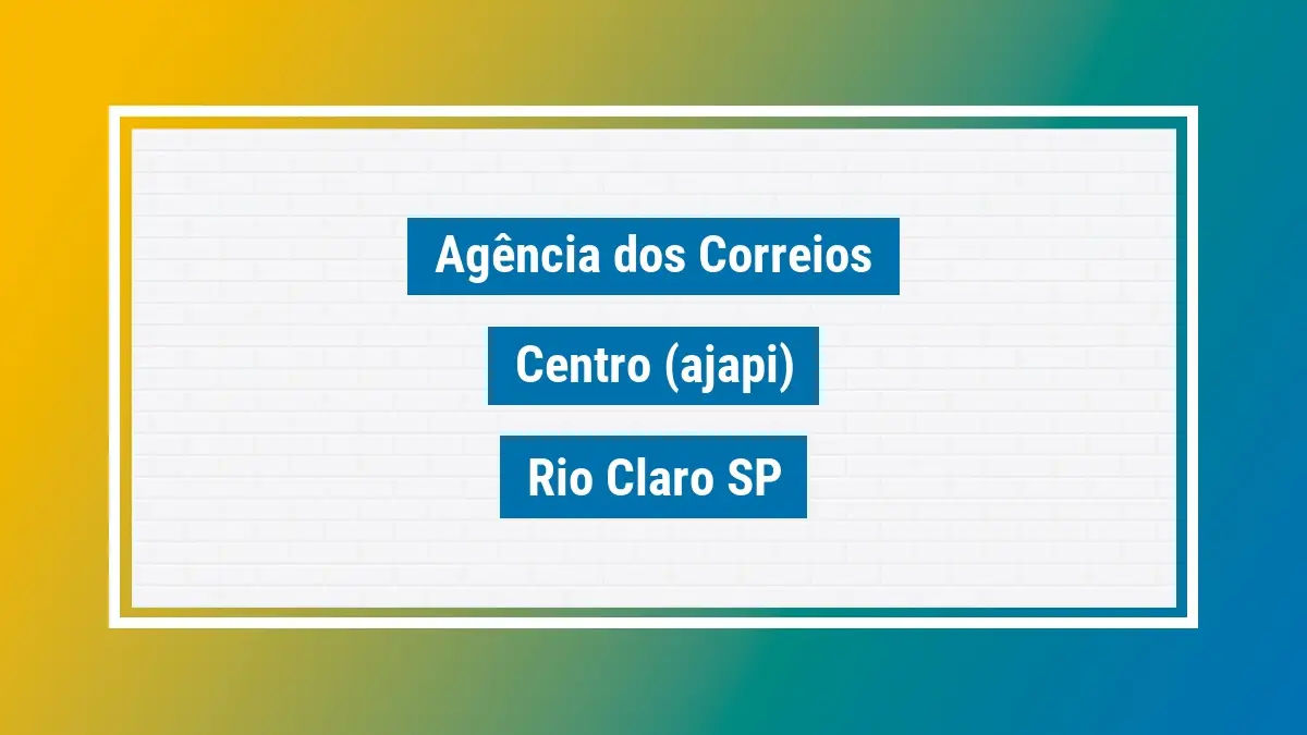 Imagem ilustrativa agência dos correios centro (ajapi) rio claro sp