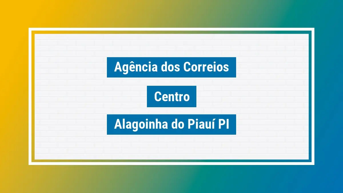 Imagem ilustrativa agência dos correios centro alagoinha do piauí pi