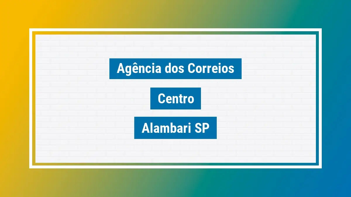 Imagem ilustrativa agência dos correios centro alambari sp