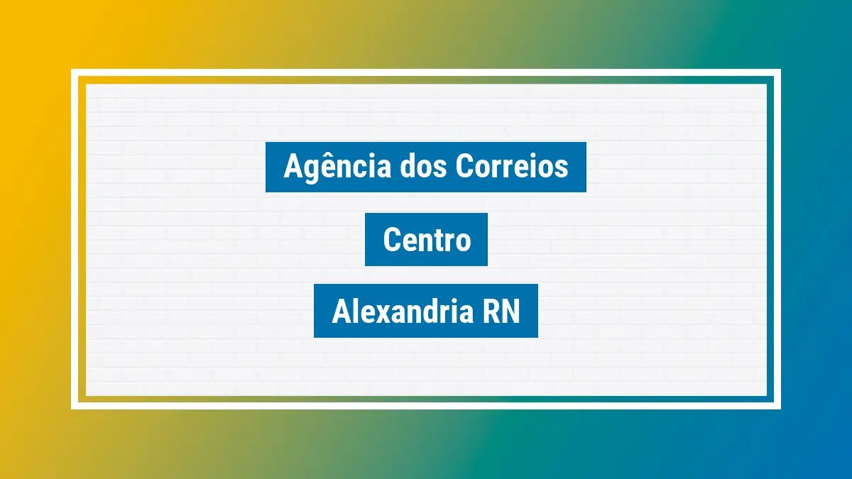 Imagem ilustrativa agência dos correios centro alexandria rn