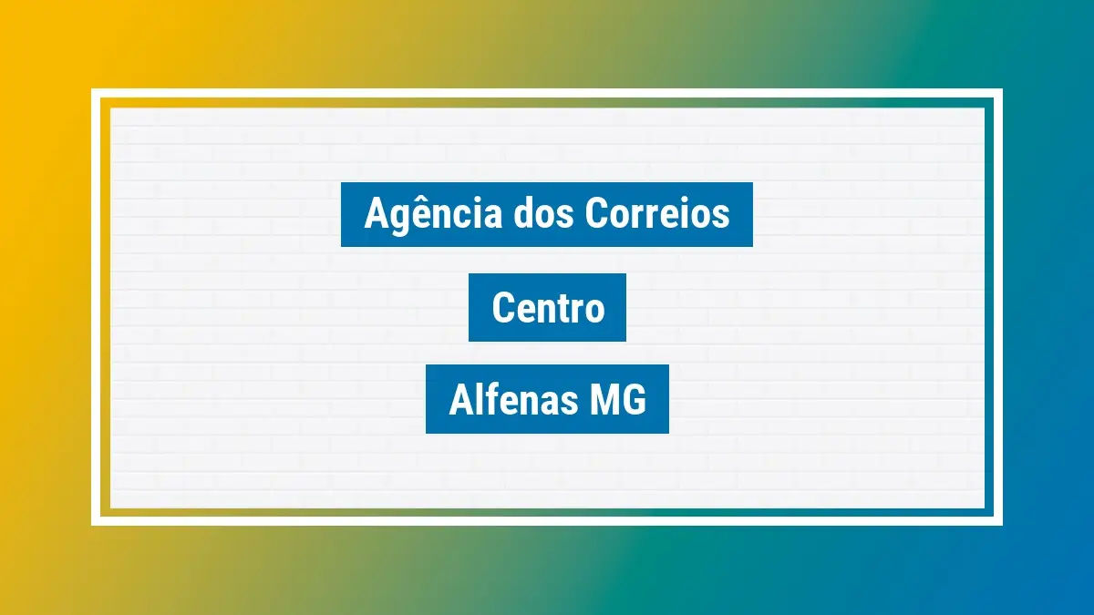 Imagem ilustrativa agência dos correios centro alfenas mg