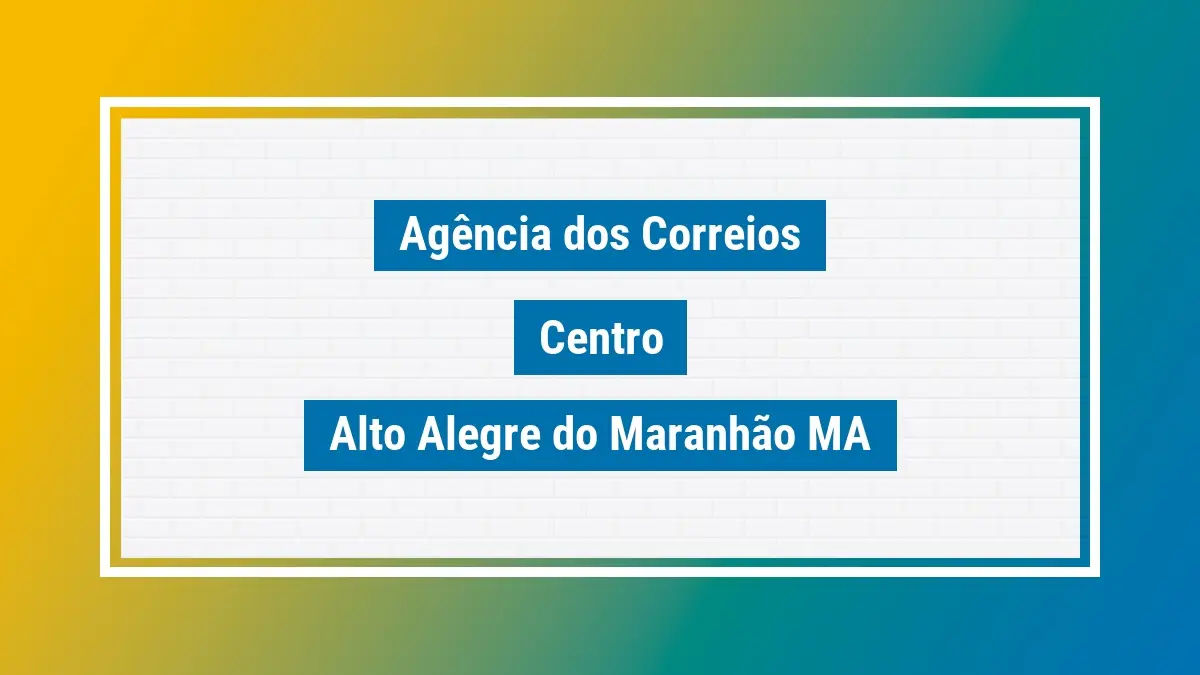 Imagem ilustrativa agência dos correios centro alto alegre do maranhão ma