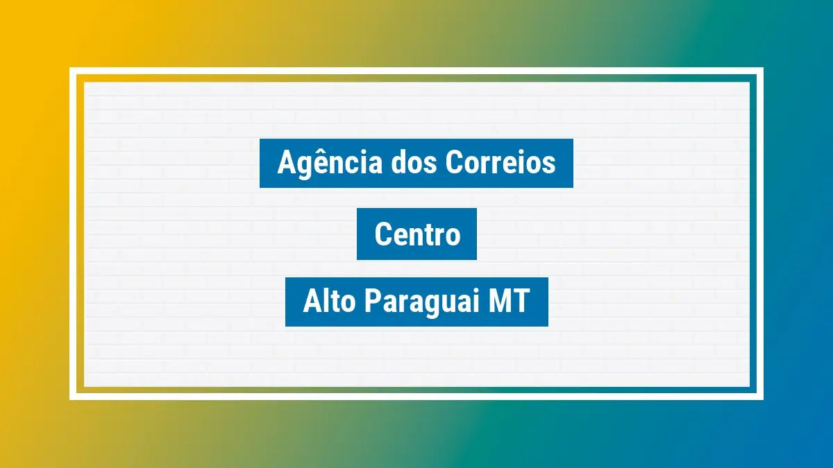 Imagem ilustrativa agência dos correios centro alto paraguai mt