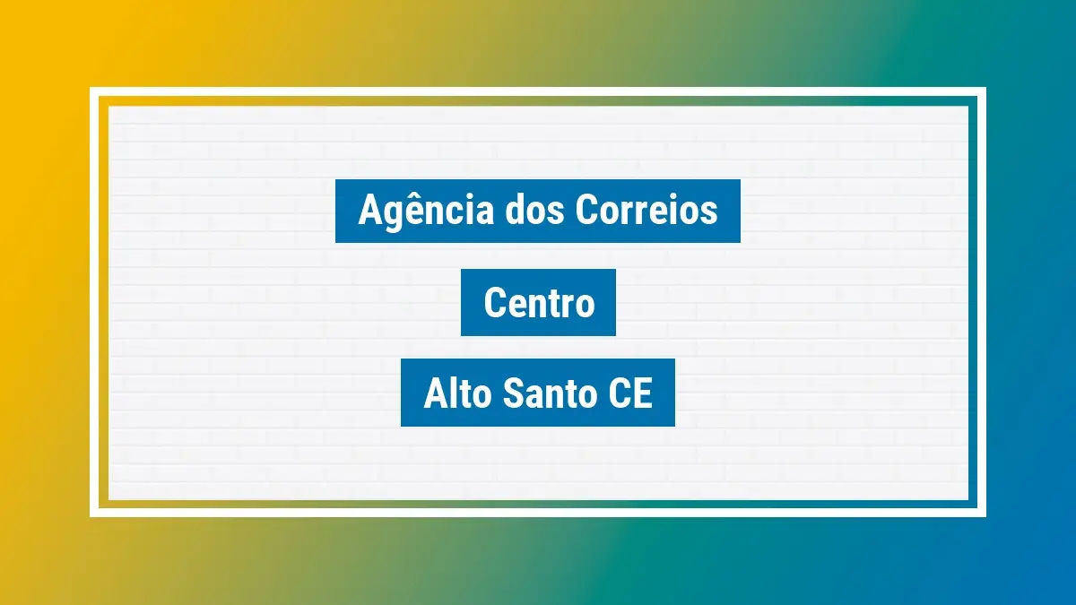 Imagem ilustrativa agência dos correios centro alto santo ce
