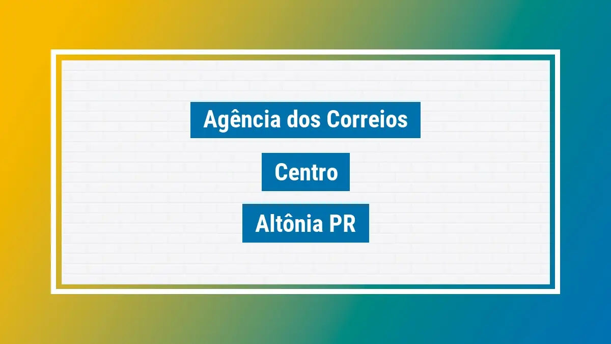 Imagem ilustrativa agência dos correios centro altônia pr