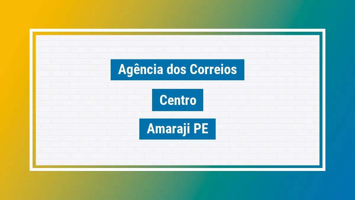 Imagem ilustrativa agência dos correios centro amaraji pe