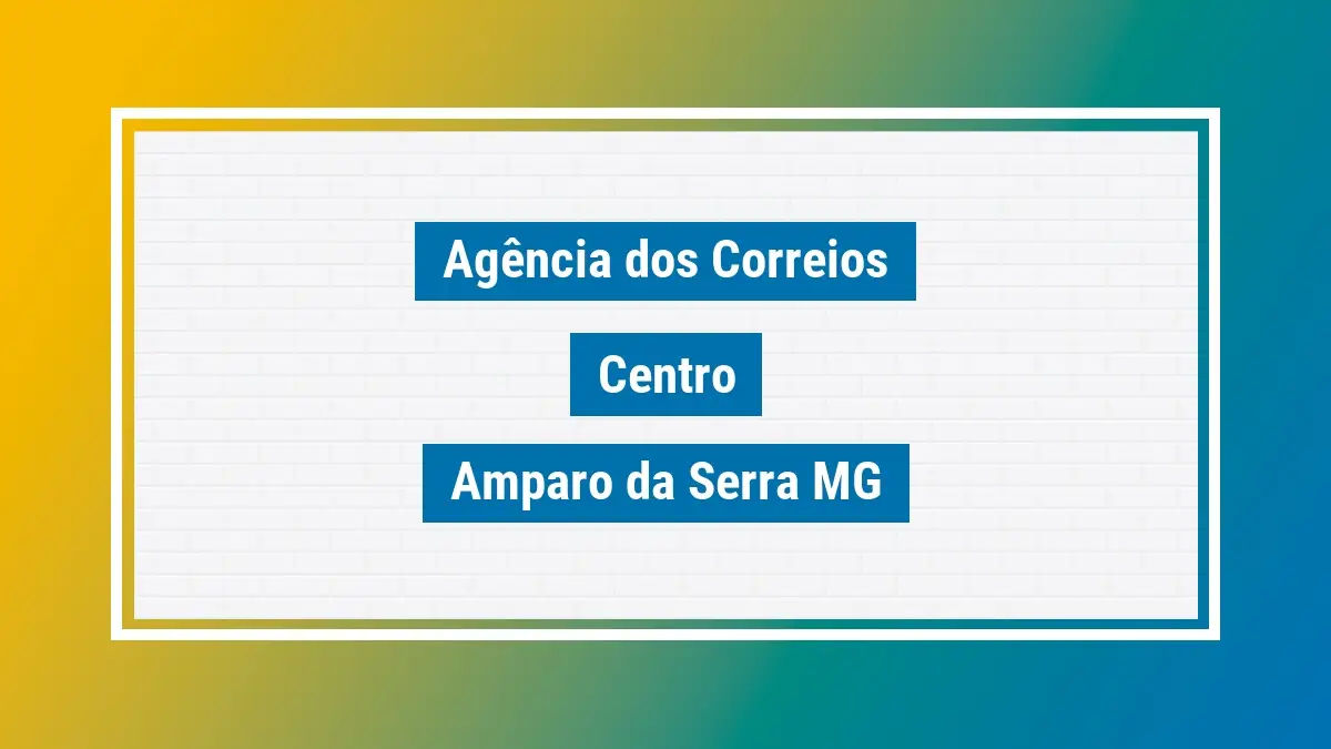 Imagem ilustrativa agência dos correios centro amparo da serra mg
