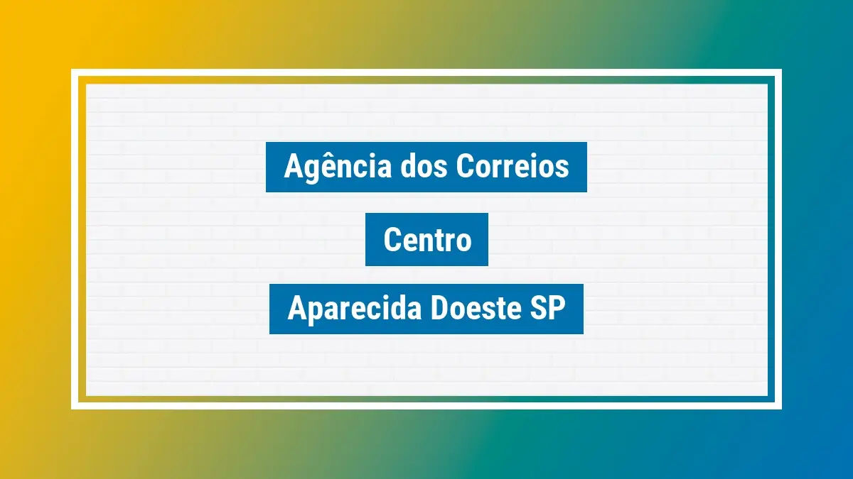 Imagem ilustrativa agência dos correios centro aparecida doeste sp