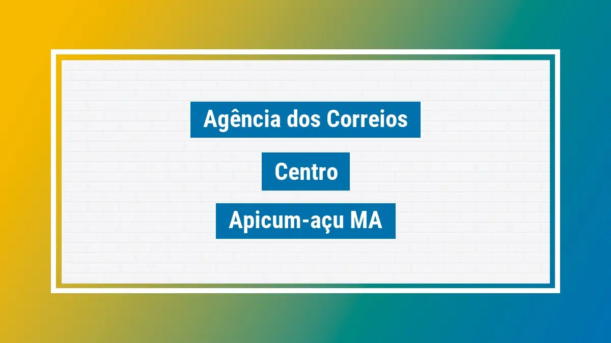 Imagem ilustrativa agência dos correios centro apicum-açu ma