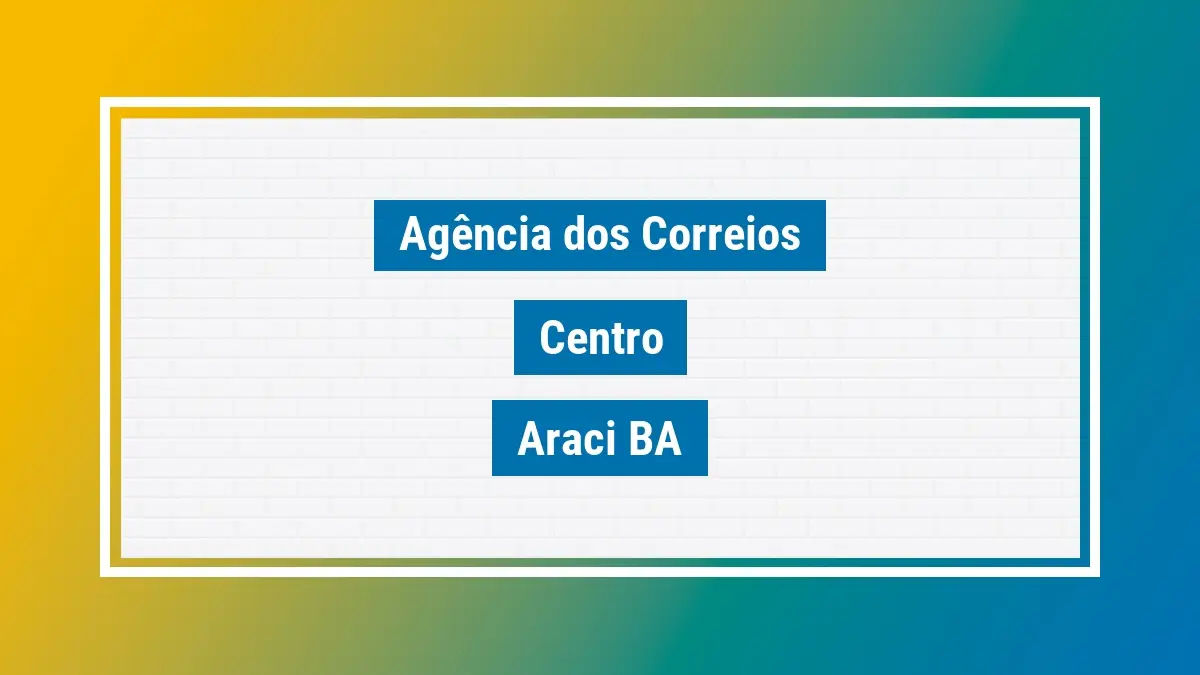 Imagem ilustrativa agência dos correios centro araci ba