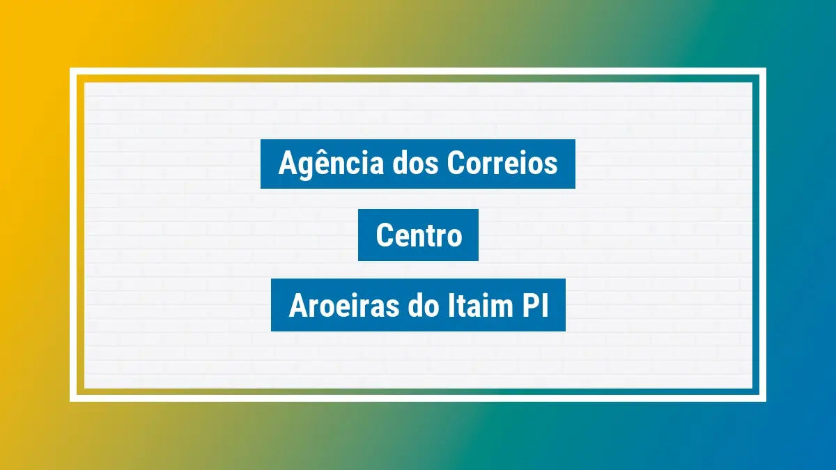 Imagem ilustrativa agência dos correios centro aroeiras do itaim pi