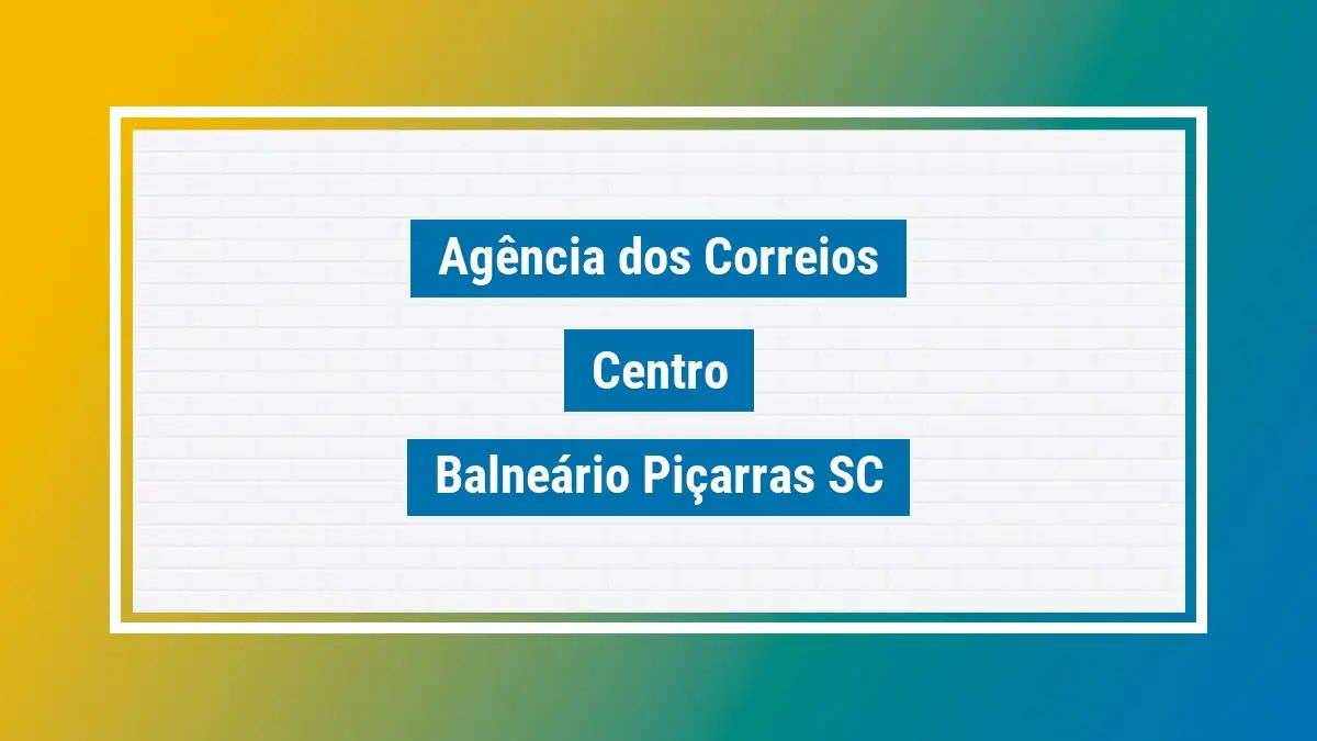Imagem ilustrativa agência dos correios centro balneário piçarras sc