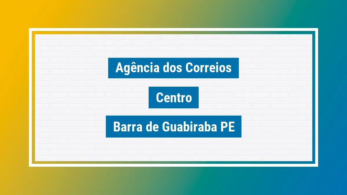 Imagem ilustrativa agência dos correios centro barra de guabiraba pe