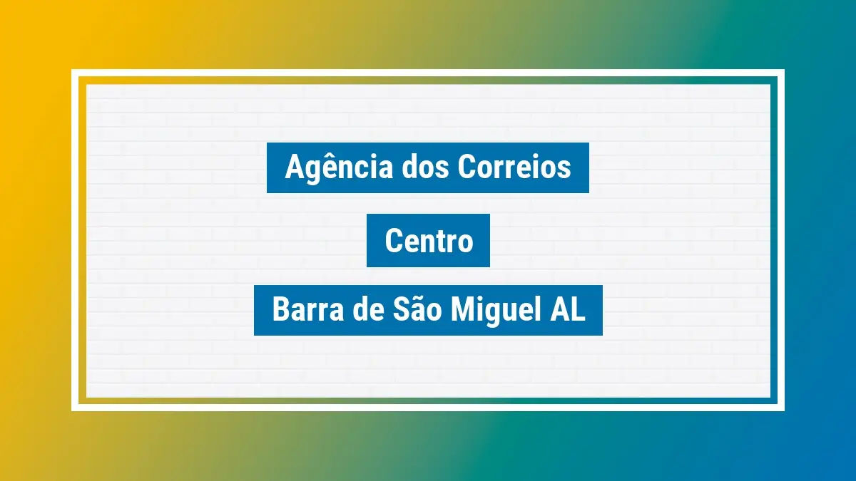 Imagem ilustrativa agência dos correios centro barra de são miguel al