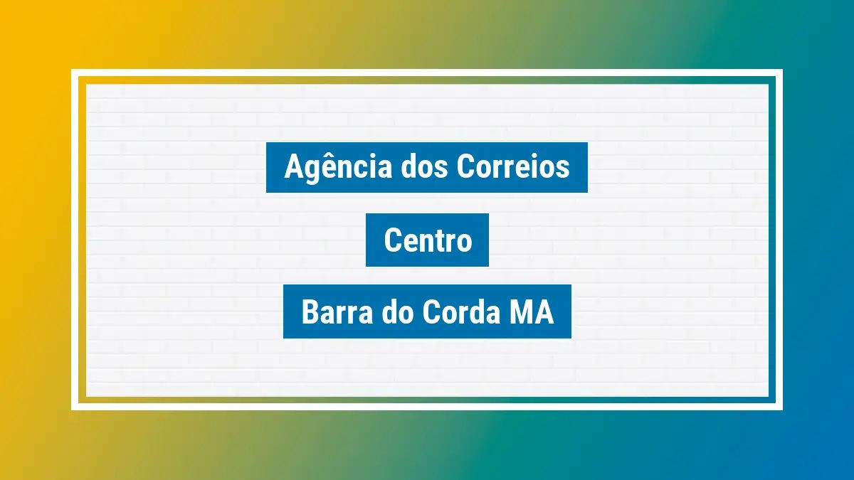 Imagem ilustrativa agência dos correios centro barra do corda ma