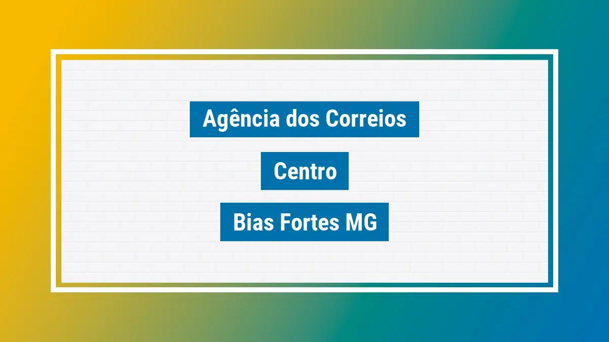 Imagem ilustrativa agência dos correios centro bias fortes mg