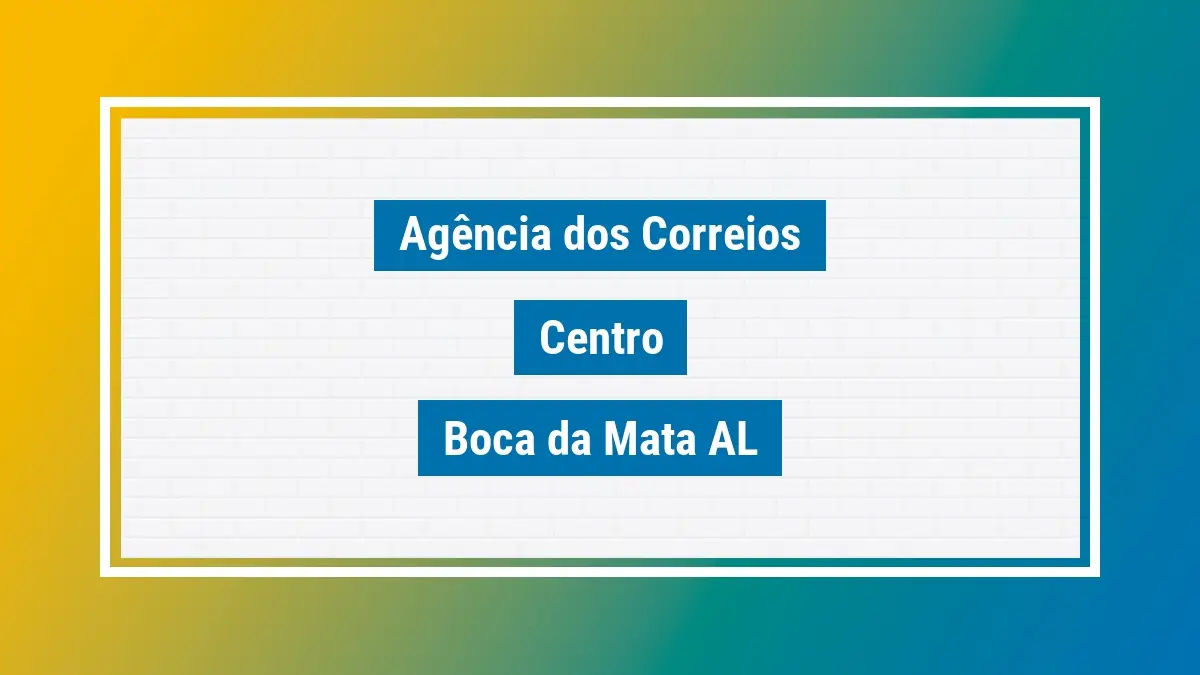 Imagem ilustrativa agência dos correios centro boca da mata al