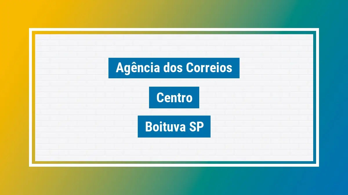 Imagem ilustrativa agência dos correios centro boituva sp