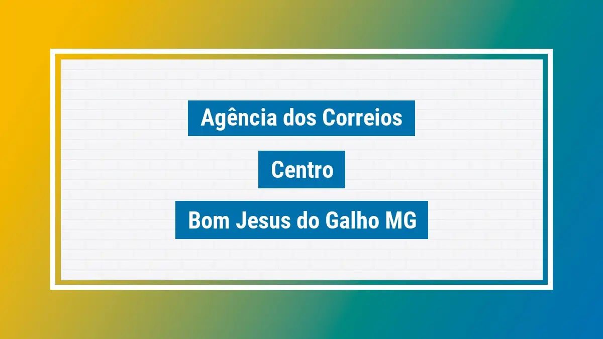 Imagem ilustrativa agência dos correios centro bom jesus do galho mg