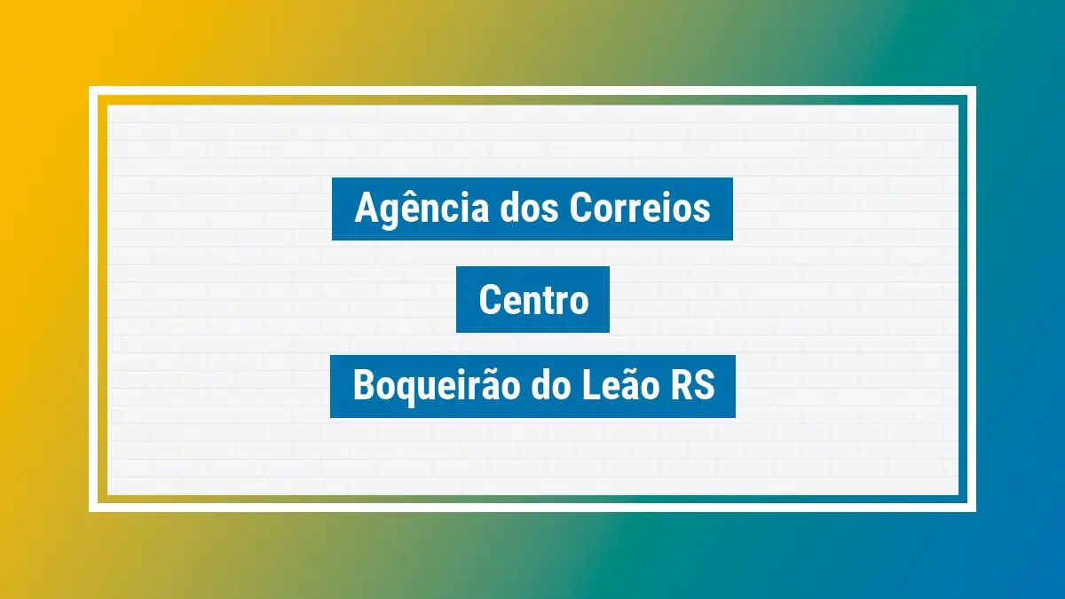 Imagem ilustrativa agência dos correios centro boqueirão do leão rs