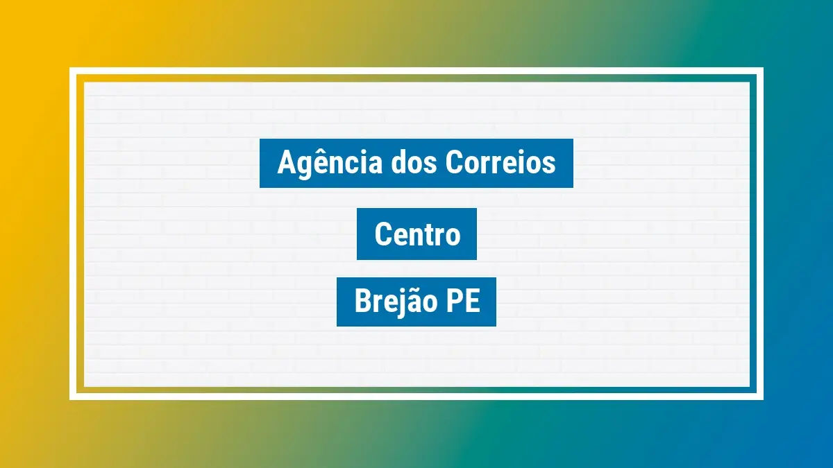Imagem ilustrativa agência dos correios centro brejão pe
