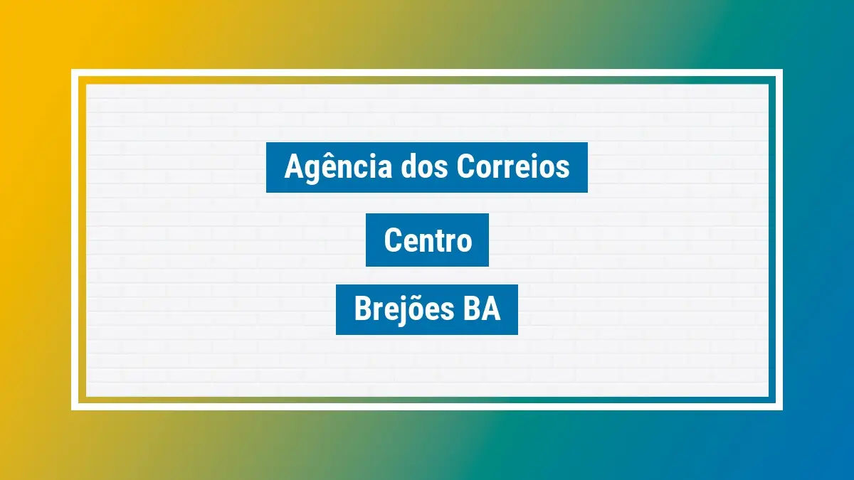 Imagem ilustrativa agência dos correios centro brejões ba