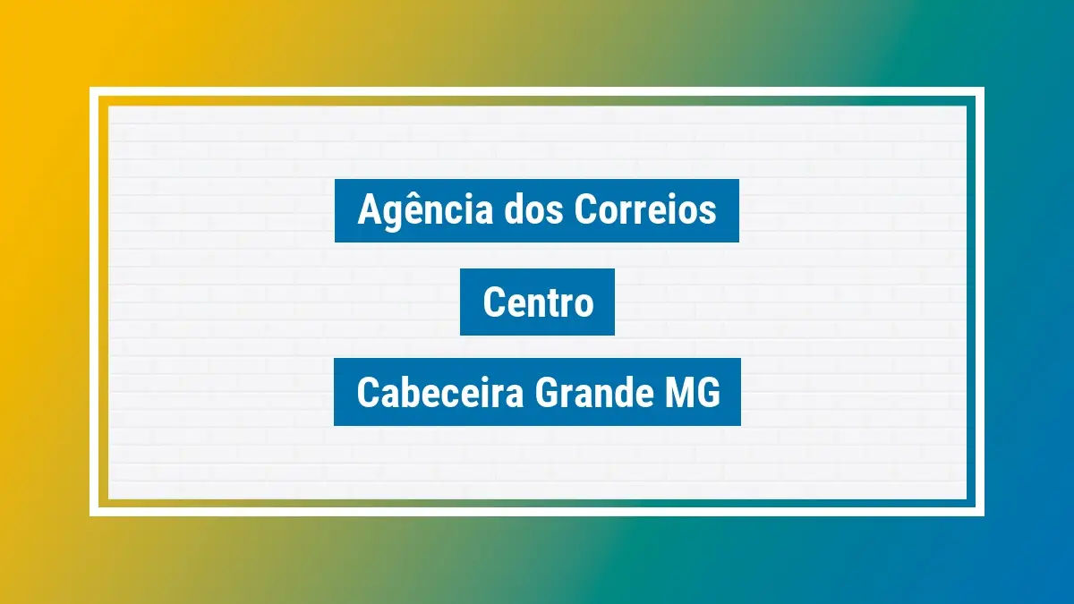 Imagem ilustrativa agência dos correios centro cabeceira grande mg