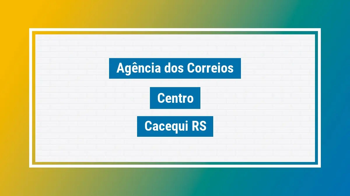 Imagem ilustrativa agência dos correios centro cacequi rs